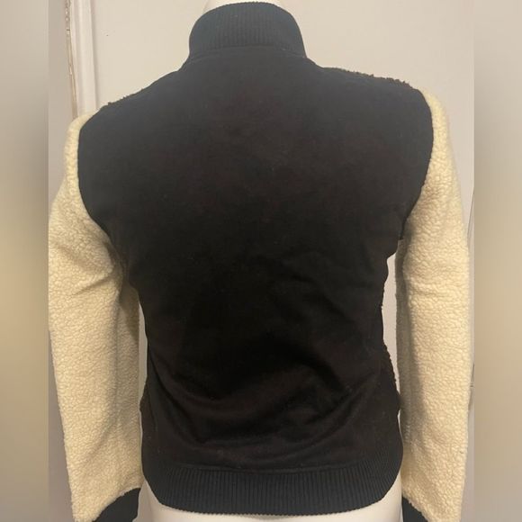 NWT Member’s Only Women’s Sherpa Baseball Jacket Chocolate Ivory Various Sizes - Picture 6 of 10